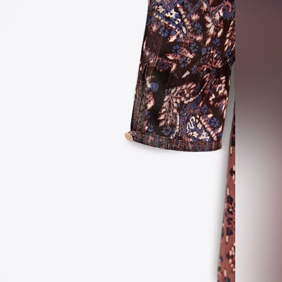 ZARA BOHO PATCHWORK PRINT MINI DRESS - Picture 11 of 12